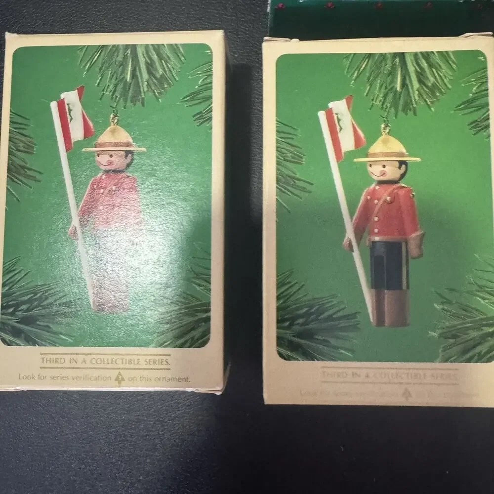 VTG 4 Clothespin Soldiers Christmas Hallmark Collector's Ornaments
